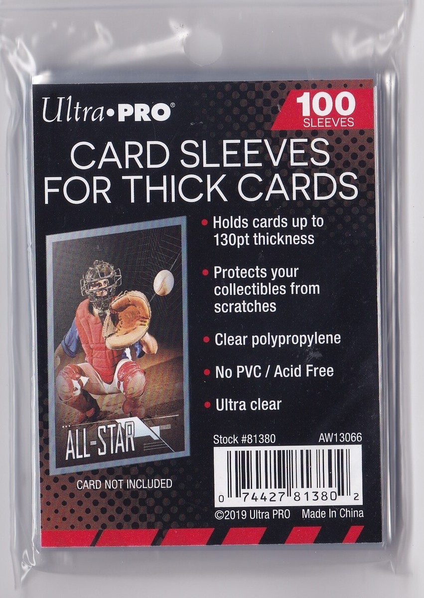 card sleeves for thick cards BCW Topload Holder | Holds Relic, Patch, and Jersey | Protective Card Collectibles and Trading Cards Protect your valuable cards with Ultra Pro Card Sleeves Premium Vintage/Thick Trading Card Sleeves