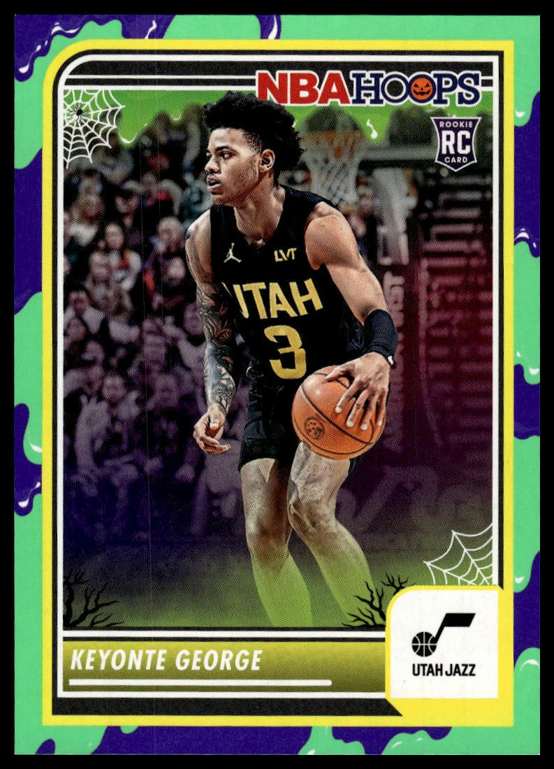2023-24 Hoops Haunted Hoops #98 Keyonte George Slime RC