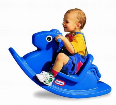 Little Tikes Rocking Horse in Blue Kids Toddler Baby Riding Toy NEW US 