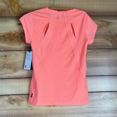 Athleta Womens Allyson Felix Legend Fitted Tee Small Sunset Glow Athleisure NEW