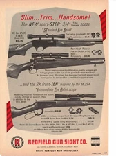 Vintage 1965 Redfield Gun Sights rifles Denver Co print ad