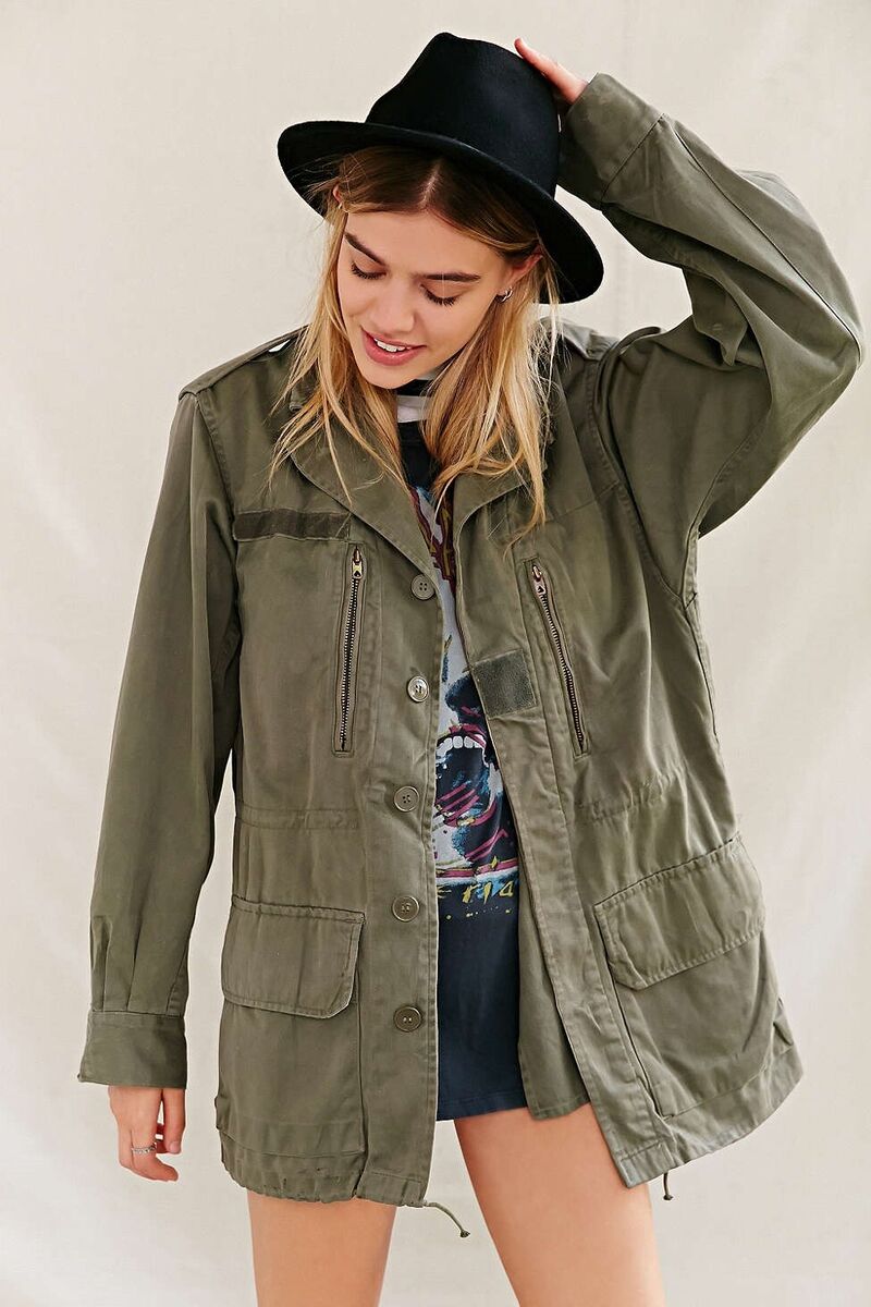 Vintage French army M64 olive field jacket combat coat Vintage French army M64 olive field jacket combat coat