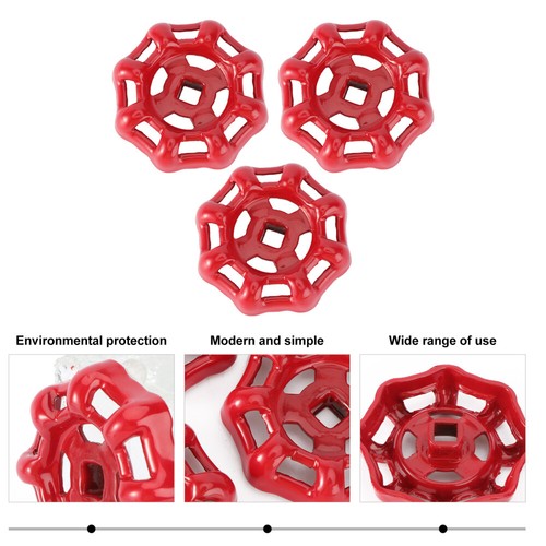 3pcs flexible quarter round 6/7mm Cast Iron Valve red wheel handle Gate - Picture 14 of 24