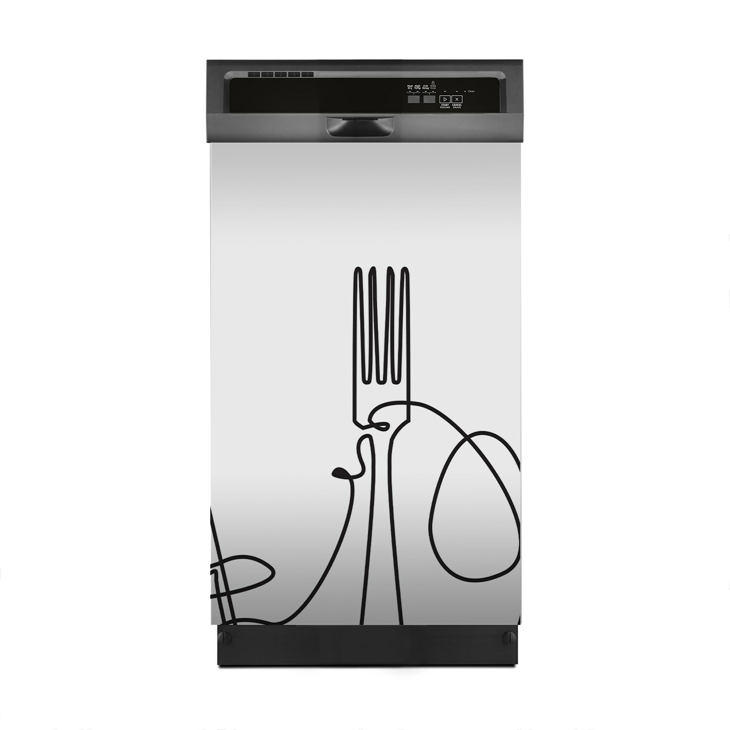 Aufkleber sticker folie für geschirrspüler spülmaschine Küchenutensilien