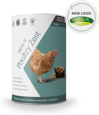 Verm-X Poultry Zest for Recovery After Moulting. Restores and Maintains for and