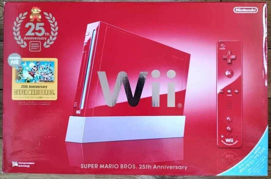 Nintendo Wii Mario 25th Anniversary Red Console Rvl-s-raav