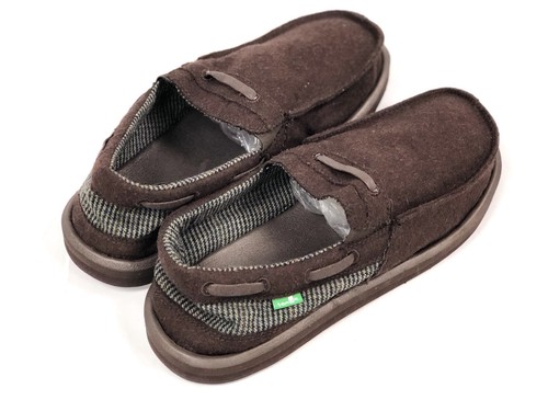 Sanuk Men's SKIPJACK Hookie Brown Slip On Casual Sidewalk Surfer Loafer SMF10260 - Picture 8 of 12