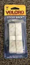 VELCRO(R) Brand STICKY BACK Tape 3/4"X18" White 075967900793. New In PAckaging