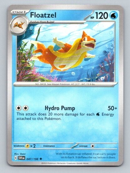 2023 Pokemon Card Scarlet & Violet Floatzel 47/198
