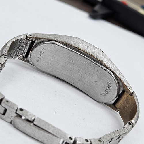 RARE Vintage MYCHRON LED Silver Tone Women's Curvex Dress Watch Parts/Repair - Picture 5 of 11