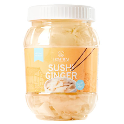 Pickled Sushi Ginger 12Oz, Japanese White Gari, Stevia Sweetened, No MSG