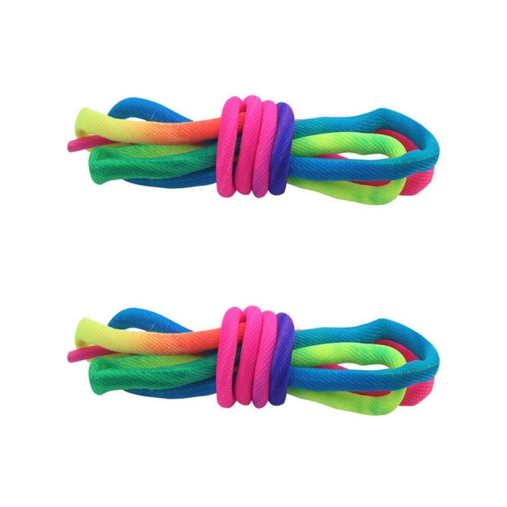 APL 2 paia di lacci rotondi bianchi scarpe da ginnastica lacci arcobaleno