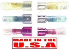 120 pc 3M HEAT SHRINK WIRE CONNECTORS MARINE ELECTRICAL WIRING MALE FEMALE SPADE