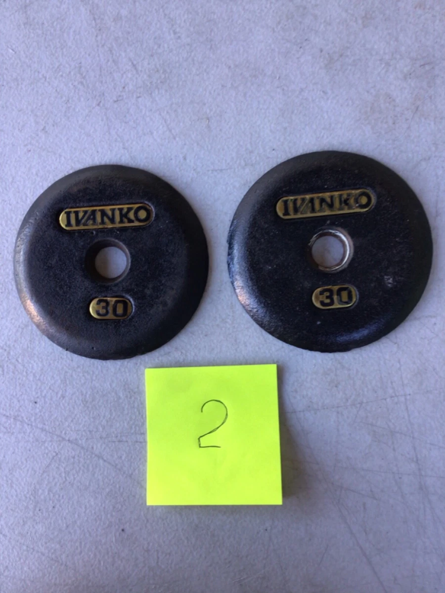 2 ivanko End Caps For Pro Style Dumbbells vintage used ductile