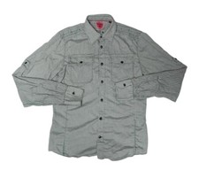 Strellson Green Check Roll Sleeve Shirt Mens Size S Travel Outdoor Hiking