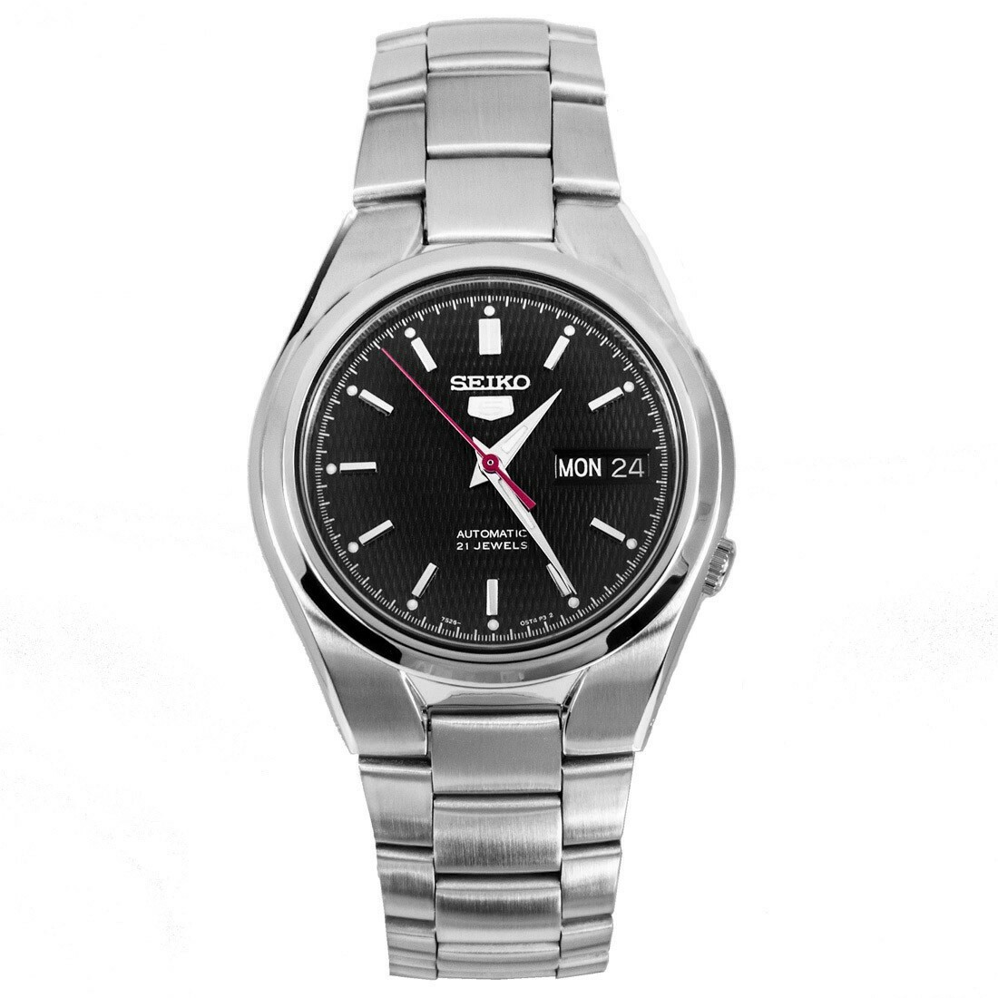 seiko 5 black dial automatic watch
