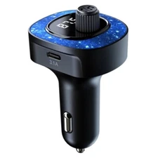 Car Bluetooth FM Radio Transmitter MP3 Wireless Hands-Free w/2 Port (Star Light)