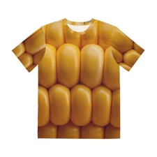 All Over Print T Shirt Unisex Adult CORN Funny Gag Novelty Gift Food Snack Tee