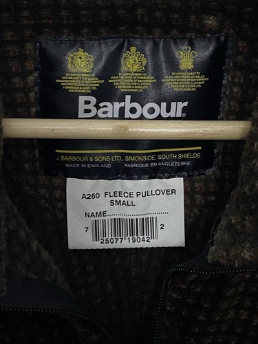 Barbour Polartec Fleece 1/4 Zipper Country Jacket A260 Men’s Small Hoodie - Picture 4 of 6