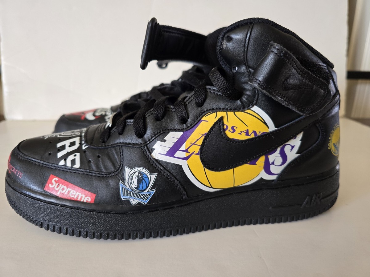 Nike Supreme NBA Air Force 1 07 Mid Black AQ8017-001 Men's
