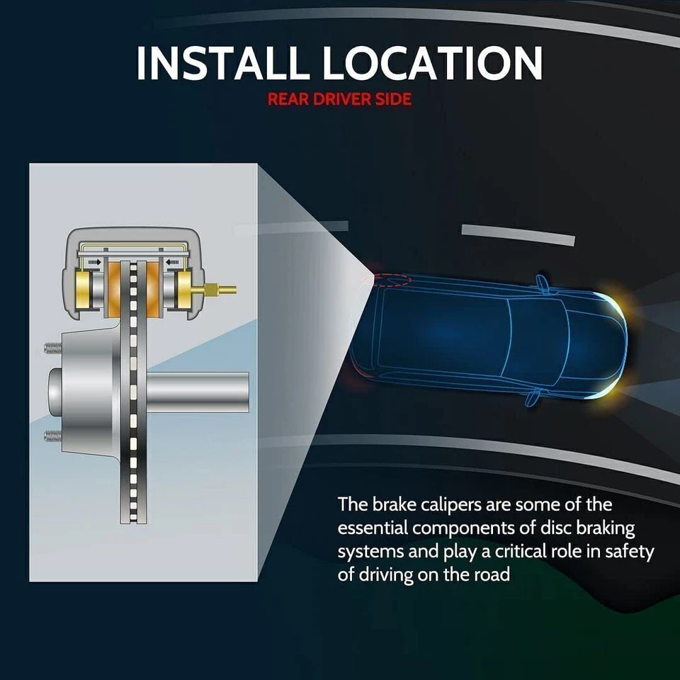 Rear Brake Calipers w/ Bracket Pair 2 for BMW X1 323i 325i 328xi 328i xDrive - Image 4 of 4
