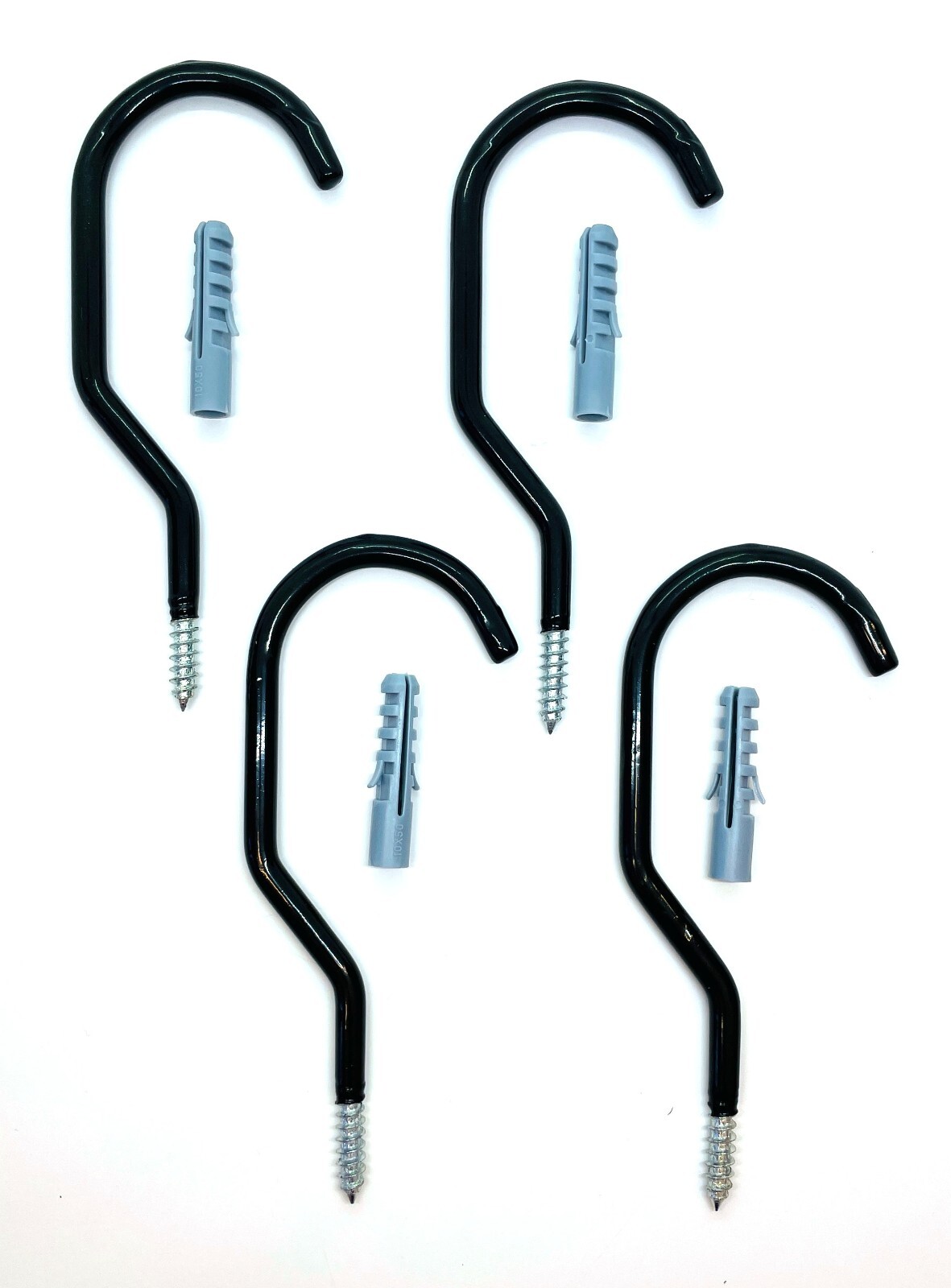4 x Deckenhaken fürs Rad, E-Bike, Radaufhängung, Fahrradhaken, gummiert