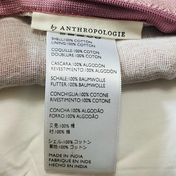 "Almohada tejida Anthropologie 20"" Simal Pom Pom púrpura decoración boho decorativa" Foto 3 de 4