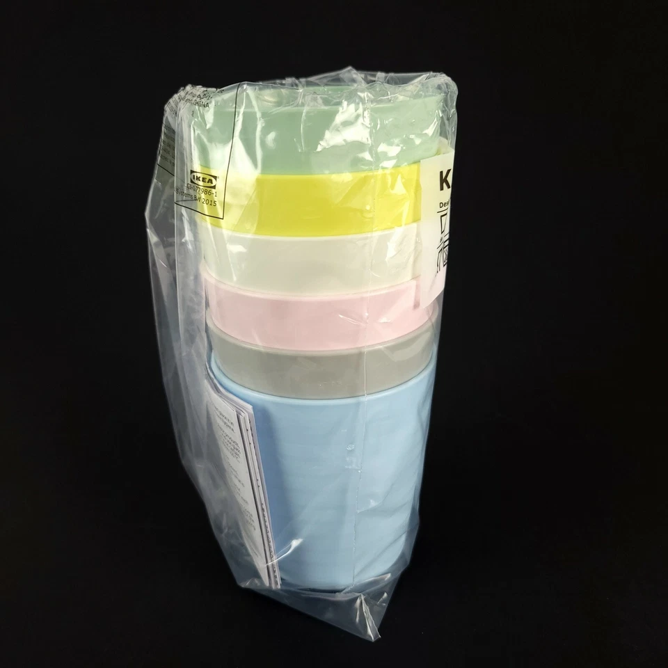 Ikea Kalas Niños Niños Tazas Plástico Colores Pastel 6 Tazas Nuevo 8oz Foto 4 de 4