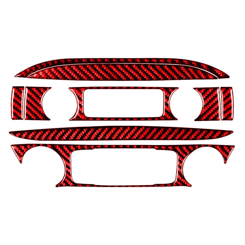 Отделка крышки центральной консоли для Silverado/GMC Sierra 1500 винил красное углеродное волокно - Изображение 2 из 4