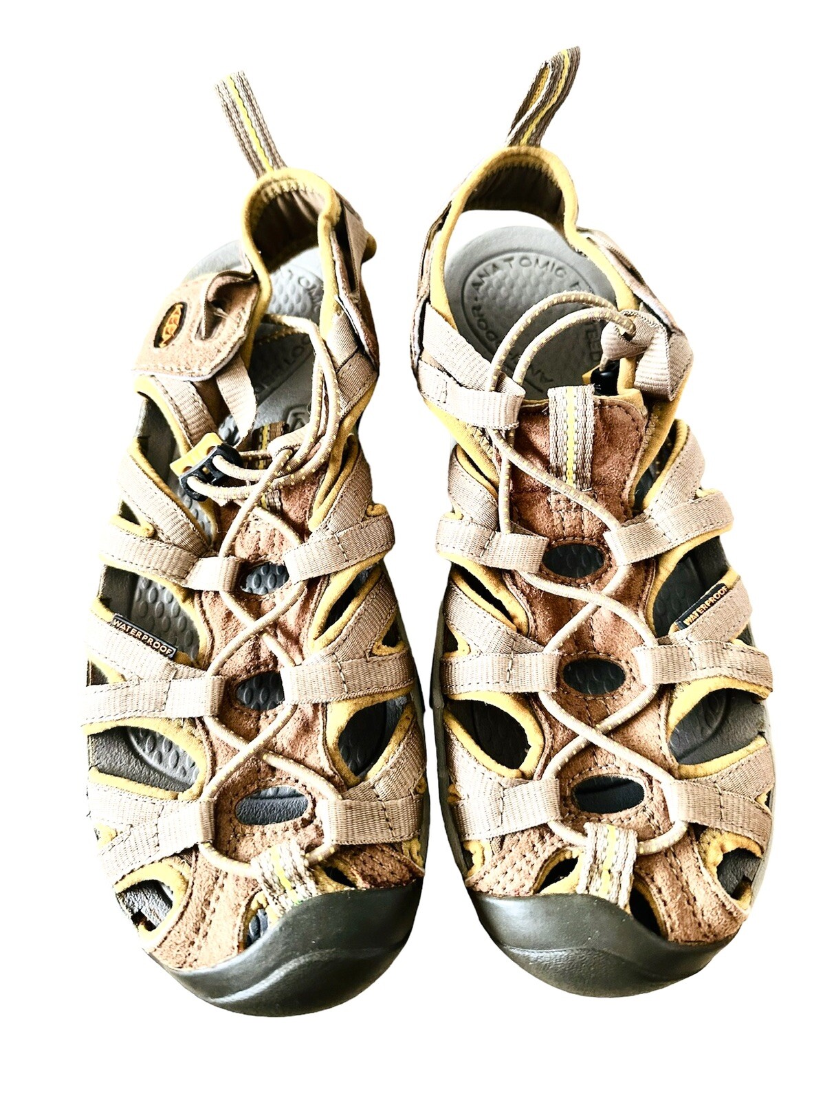 Sandali da escursione spiaggia Keen da donna 8 5 marroni sussurrati H2 rete acqua