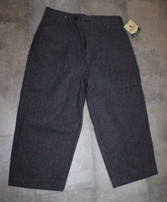 NOS Woolrich Wool Trousers Men 40 Gray Red Malone Thick Heavy Hunting Pants