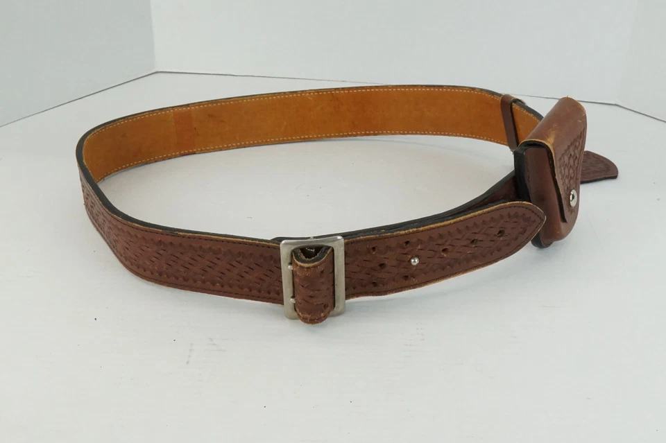 Kirkpatrick Laredo TX Marrón Cuero Tooled Funda Cinturón Talla 46 Foto 2 de 4