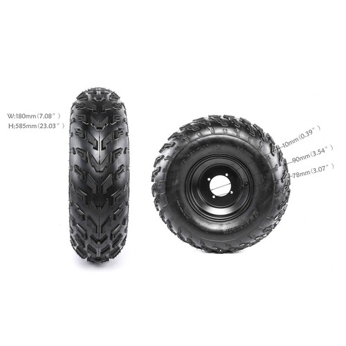 7" 8" 10" Wheels Tire 4x110mm 4 Stud 23T Axle Hubs Fo Go Kart Mini Bike ATV Quad - Picture 7 of 20