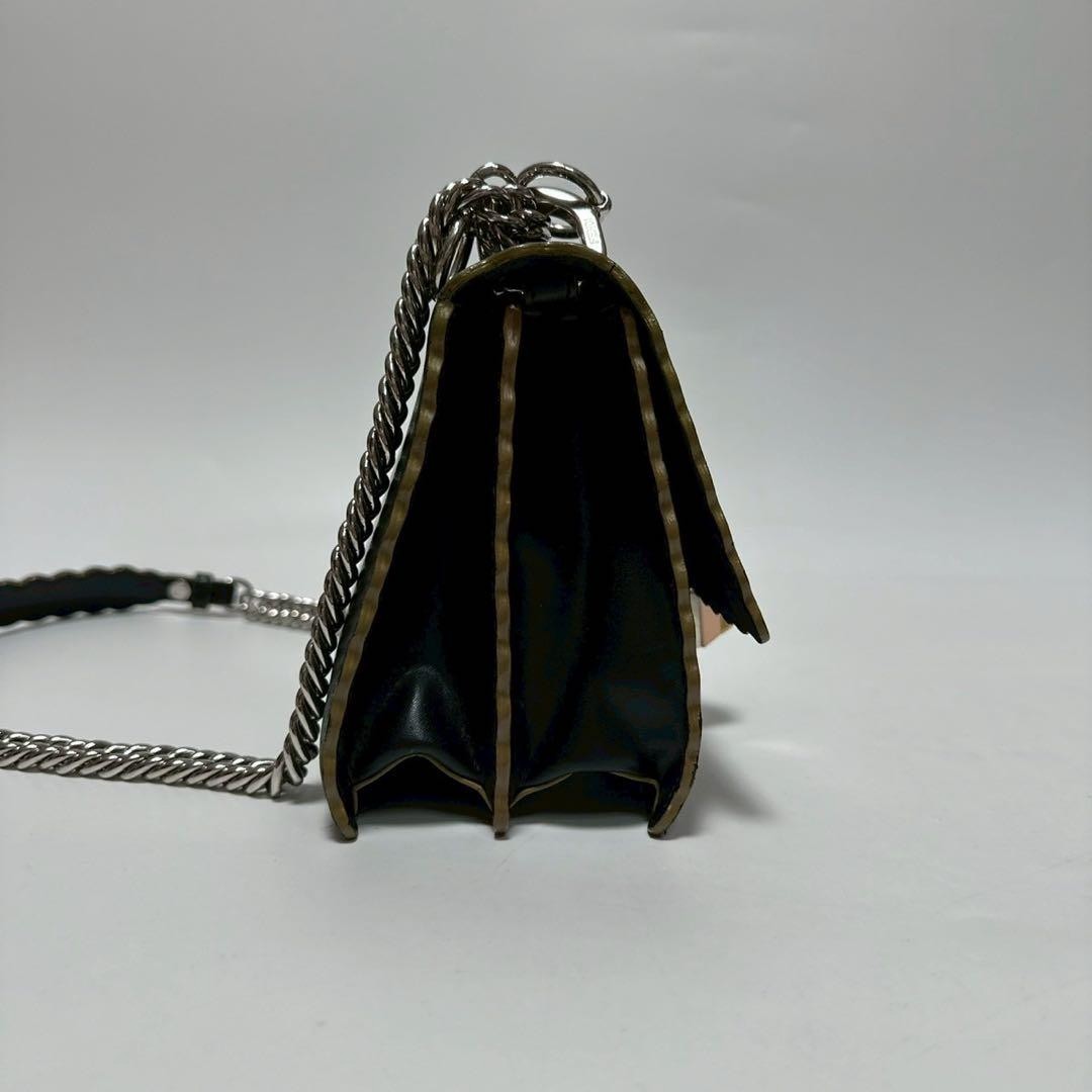 Fendi Canai Chain Shoulder Bag, 2-Way, Black Leather in Excellent Condition thumbnail 4