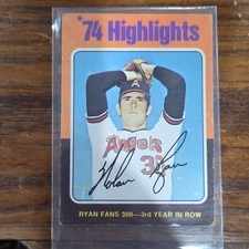 Topps 1975 '74 Highlights Nolan Ryan #5 Los Angeles Angels MLB Baseball Card