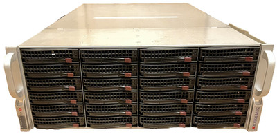 Supermicro CSE-847 4U Rack Server   2× Intel Xeon E5-2640 v2, 64 GB DDR3 ECC, 11