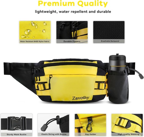 Waist Bag Fanny Pack with Bottle Holder for Hiking - Picture 5 of 5