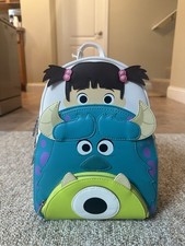 Loungefly Disney Pixar Monsters Inc Boo Mike Sully Cosplay Mini Backpack