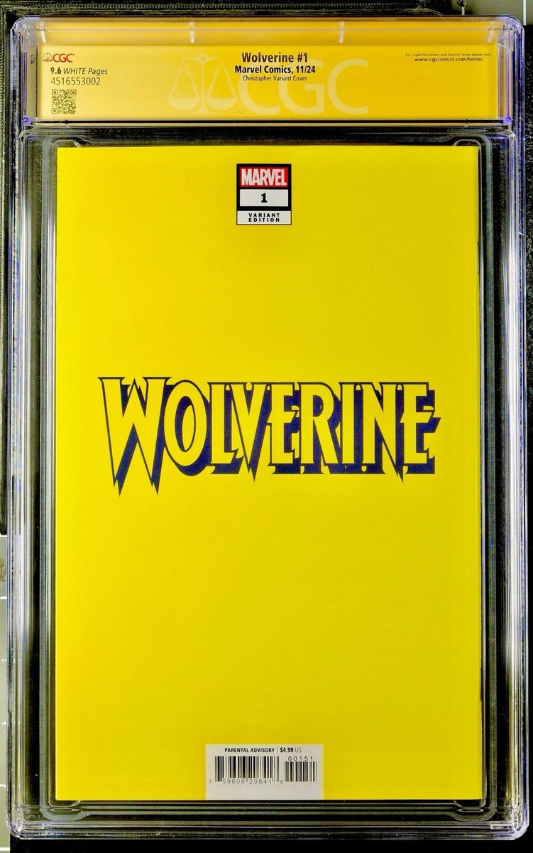 Wolverine #1 Negative Yellow Cover 9.6 Signed John Tyler