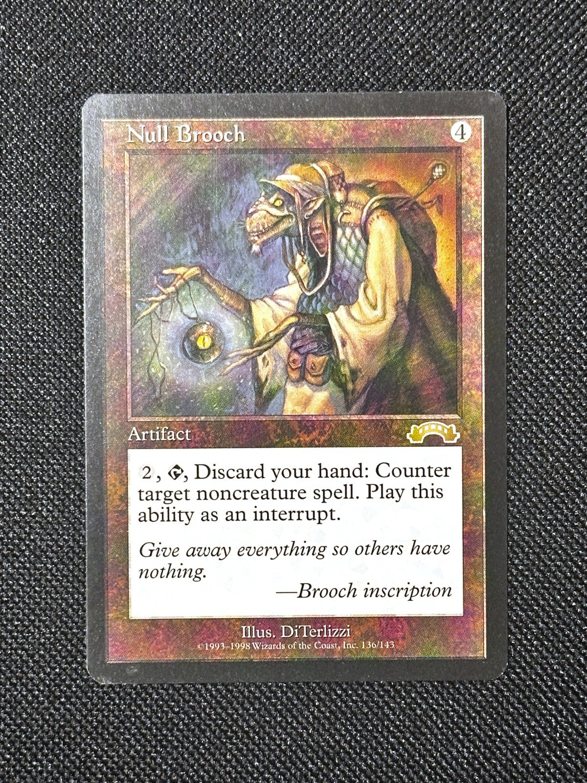 MTG Null Brooch Exodus 1998 Rare Reserved List Vintage Artifact DiTerlizzi NM