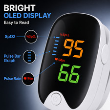 LCD Finger Tip Oximeter Blood Oxygen Monitor SpO2 Pulse Rate Tester