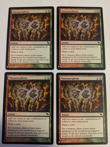 MTG Englisch 4x Magic Karten Near Mint MANAMORPHOSE aus Mystery Booster