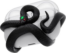 black Snake Case for AirPods Pro 1st 2nd Gen 3D Sculpted Protective Cover