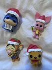 Disney Mini Funko Pop - Christmas Winnie The Pooh Set Of Four