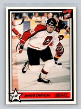 1990-91 7th Inning Sketch OHL #82 Jerrett DeFazio Ottawa 67's