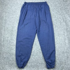 VTG Nike Track Pants Mens Large Blue Jogger Pockets Warmup Ankle Zip 90s