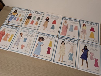 Konvolut Schnittmuster für Damen Frau Fadenzahl Kleider Kleidung