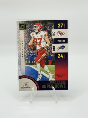 2024 Panini Donruss Travis Kelce Road to the Super Bowl Divisional Round #SBDR4