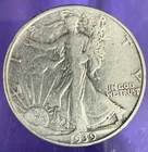 1939 D Walking Liberty Half Dollar United States Silver Coin