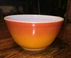 Vintage Pyrex FlameGlo Orange To Red Mixing Bowl 402 Ovenware 1.5 Qt USA